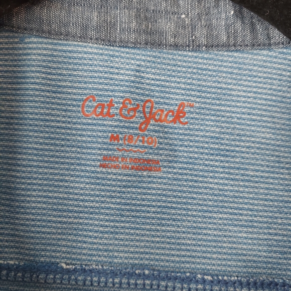 Cat And jack Boys 10/12 Blue Button-Up Shirt - Picture 2 of 5